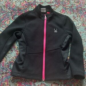 Spyder Kids Black‎ Jacket with Pink Accents